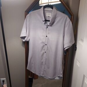 Men's Gray Short Sleeve Shirt
